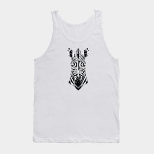 Abstract Geometric Zebra - Monochrome Design Tank Top